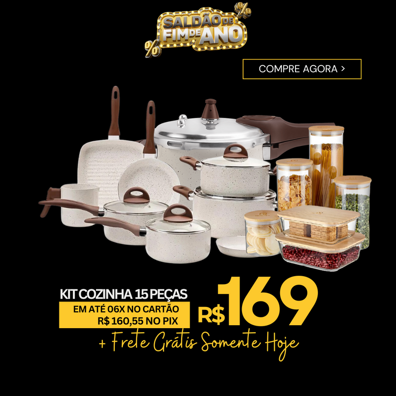 Conjunto 09 Peças + 06 Potes Herméticos - OFERTA ESPECIAL