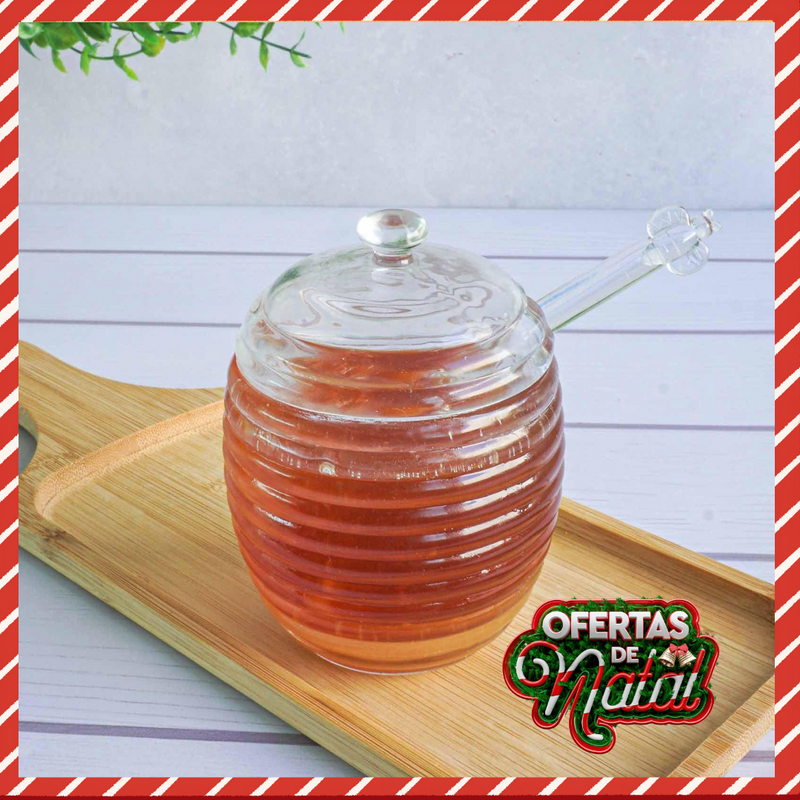 Meleira de Cristal Colmeia com Pegador - OFERTA DE NATAL