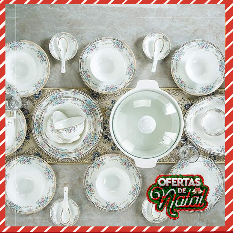 CONJUNTO LUXO 48 PEÇAS - OFERTA DE NATAL